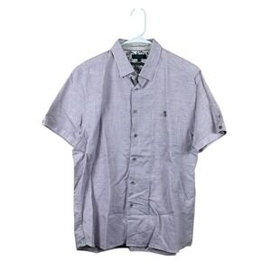 Ted Baker Shirt Mens‎ Size 5 Lavender Cotton Linen Micro Striped Preppy
